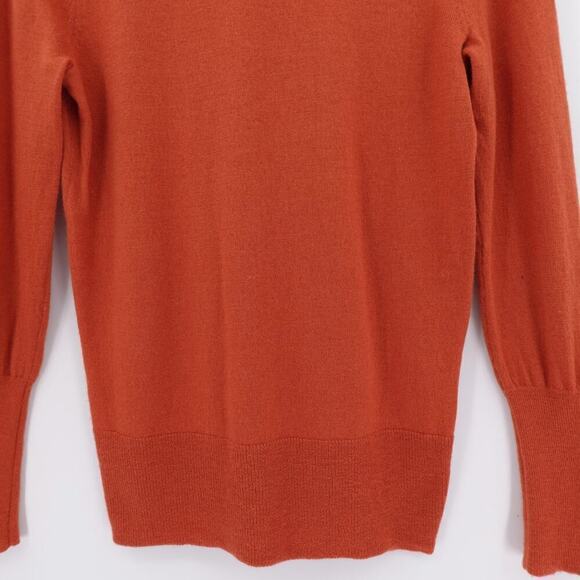Susan Bristol Merino Wool Sweater Medium Rust Italian Timeless Modest - Picture 10 of 16